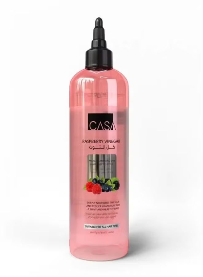 Casa Natural Berry Vinegar for Dandruff Removal & Scalp Soothing – Nourishes & Balances pH – 400 ml - Image 1